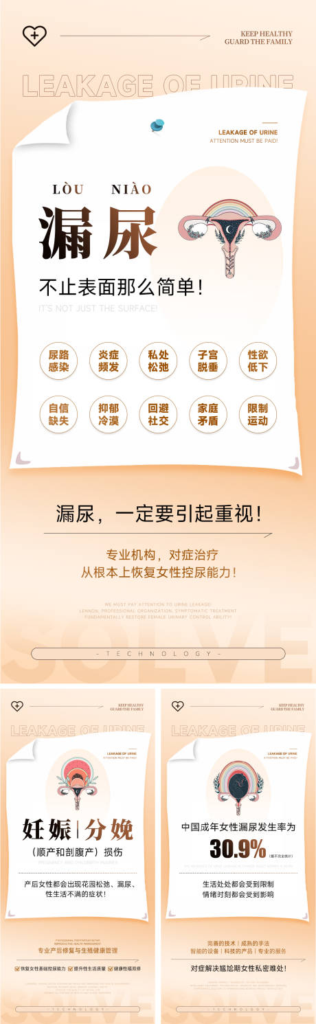 源文件下载【享设计】搜索编号：25800032885793852【产后漏尿妊娠分娩科普海报】