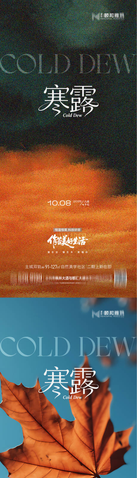 源文件下载【享设计】搜索编号：33470033287174756【2025寒露节日节气海报】