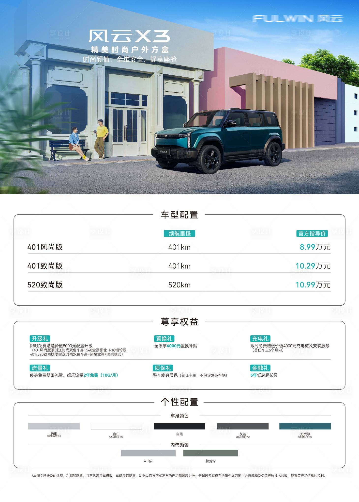 源文件下载【享设计】搜索编号：27440033351438626【奇瑞风云X3-海报】