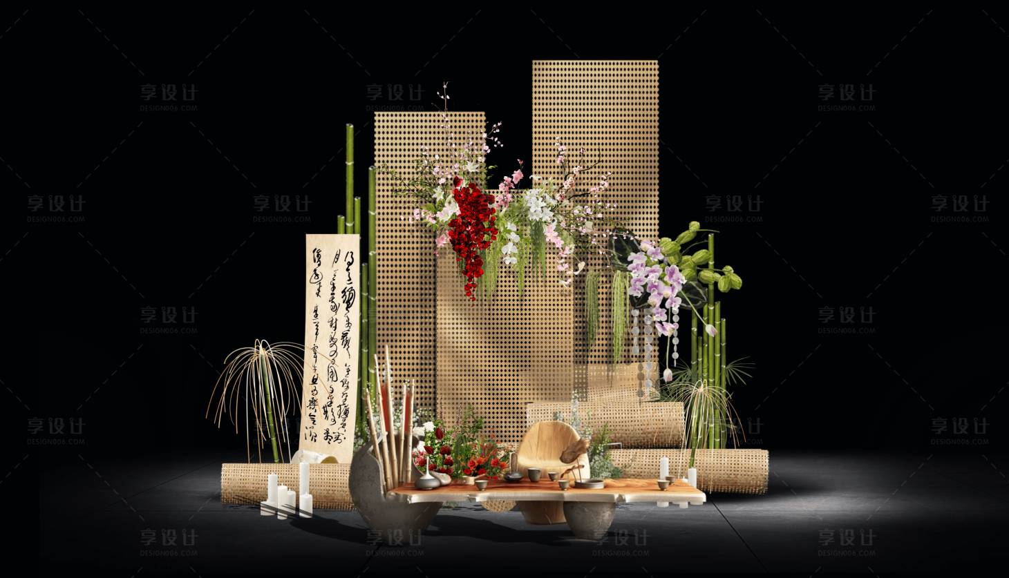 源文件下載【享設計】搜索編號：99480033147368337【中式婚禮效果圖美陳】