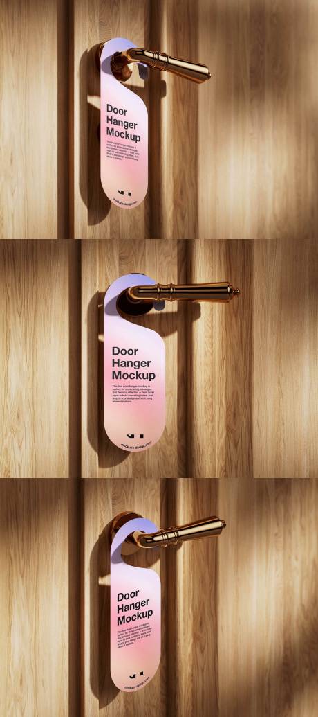 源文件下载【享设计】搜索编号：53610033138168051【优雅的门挂模型贴图样机】