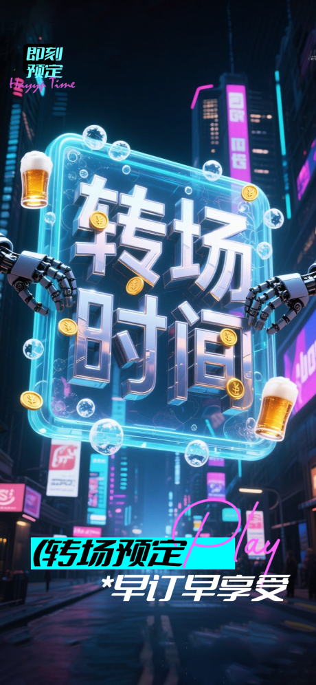 源文件下载【享设计】搜索编号：79060032917064440【酒吧转场海报】