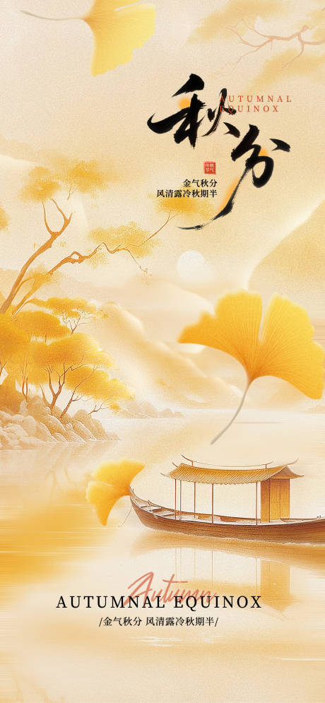 源文件下載【享設計】搜索編號：63850033144378832【秋分海報】