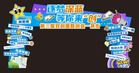 源文件下载【享设计】搜索编号：77190032909119782【创新创业活动龙门架】