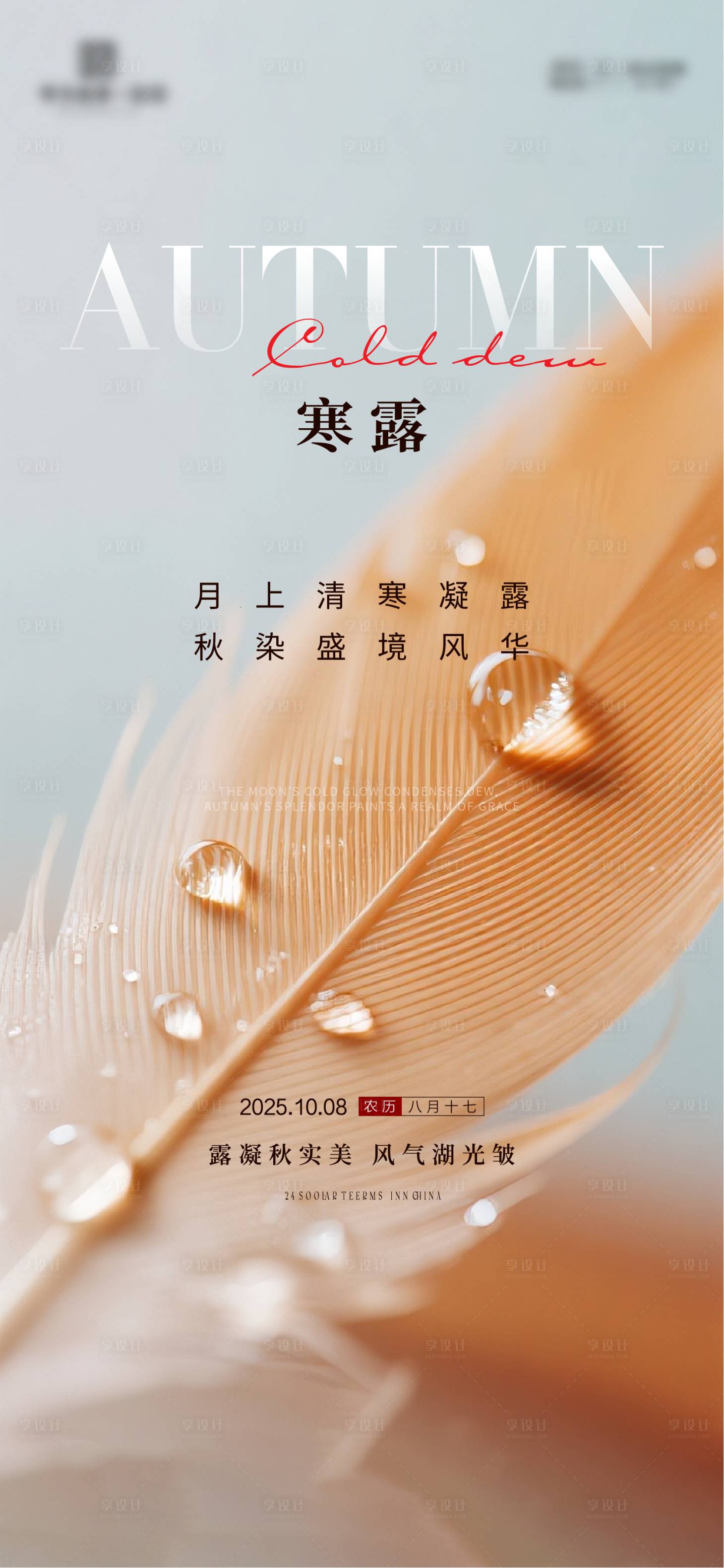 源文件下载【享设计】搜索编号：53720033258342329【寒露节气海报】