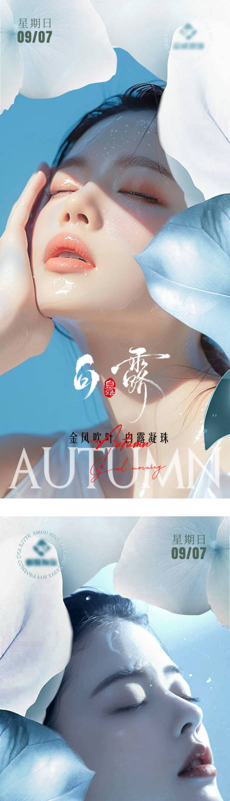 源文件下載【享設計】搜索編號：83630032917014045【美業白露系列海報】