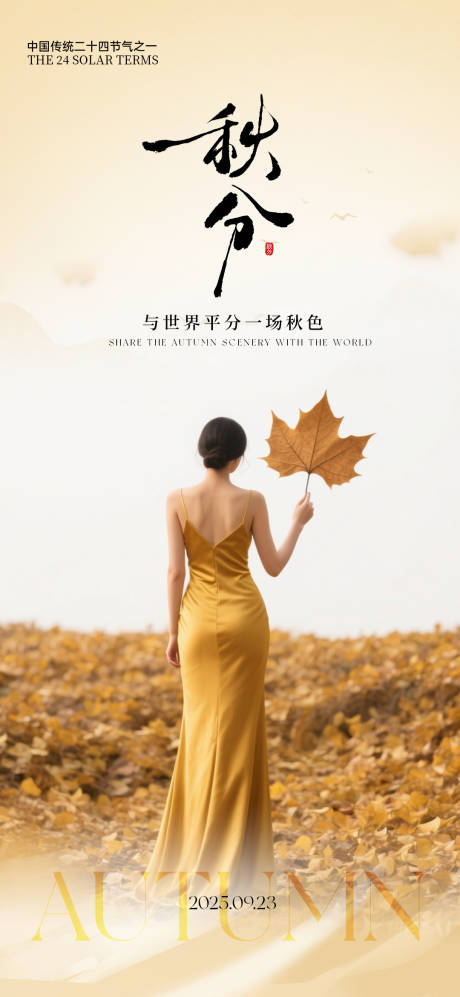 源文件下載【享設計】搜索編號：18710033163771778【醫美秋分節氣海報】