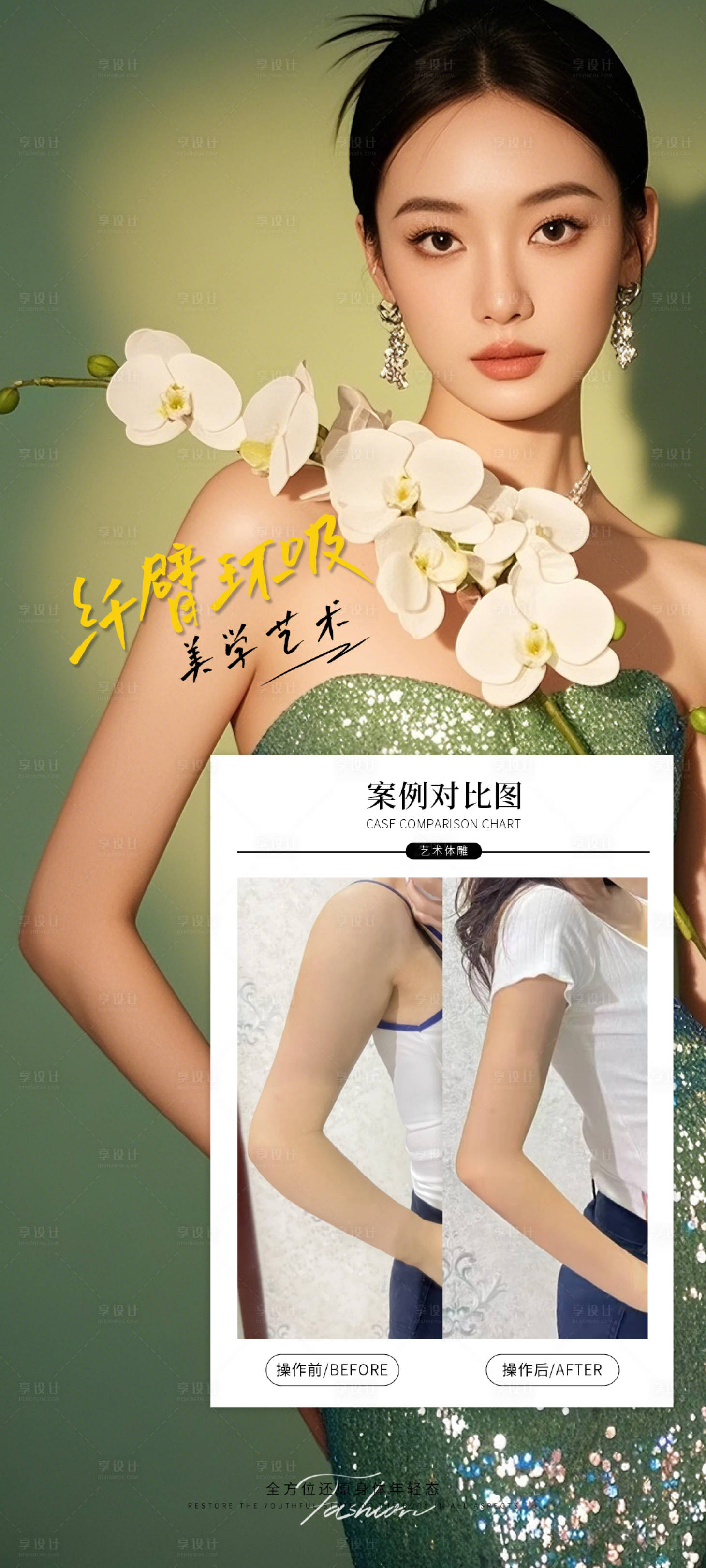 源文件下载【享设计】搜索编号：88180032946809285【纤臂环吸案例对比海报】