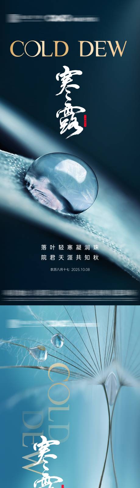源文件下载【享设计】搜索编号：86450033255897290【地产寒露节气海报】
