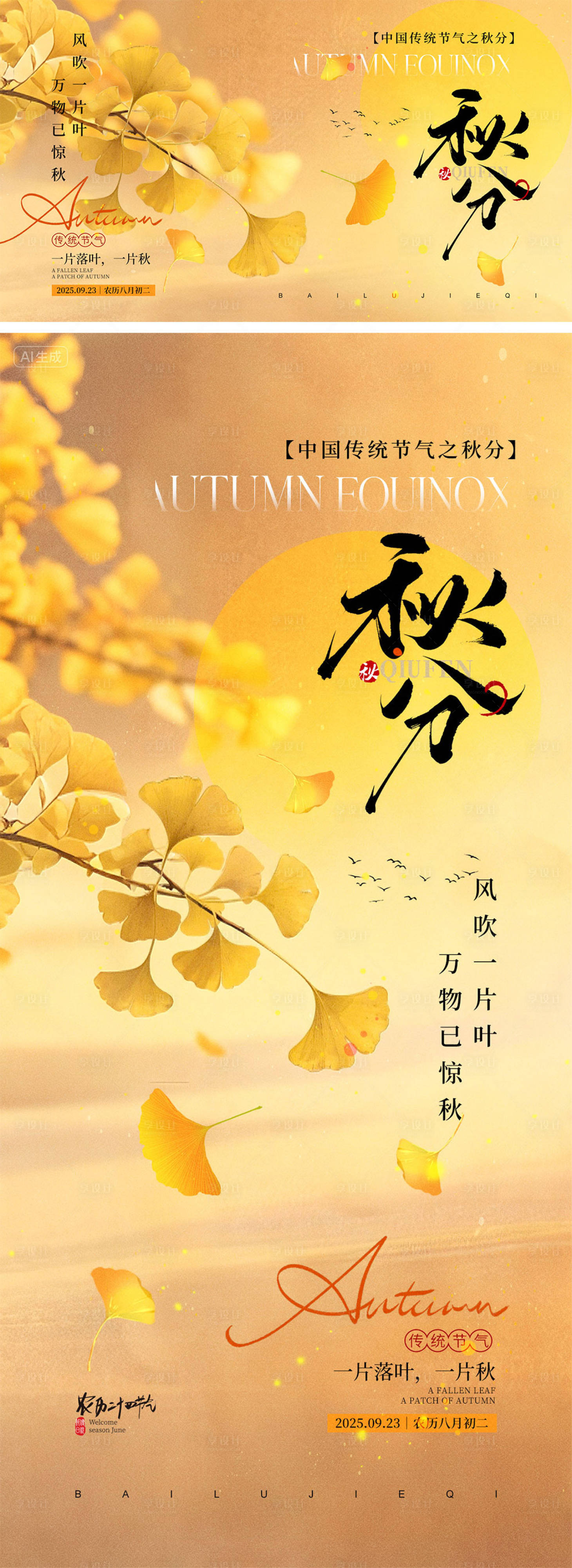 源文件下载【享设计】搜索编号：59050032940212366【秋分节气海报】