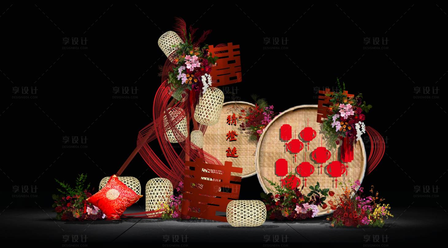 源文件下载【享设计】搜索编号：42510033135416780【中式婚礼效果图美陈】