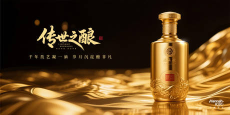 源文件下载【享设计】搜索编号：64340032897065045【传世之酿酱酒背景板】