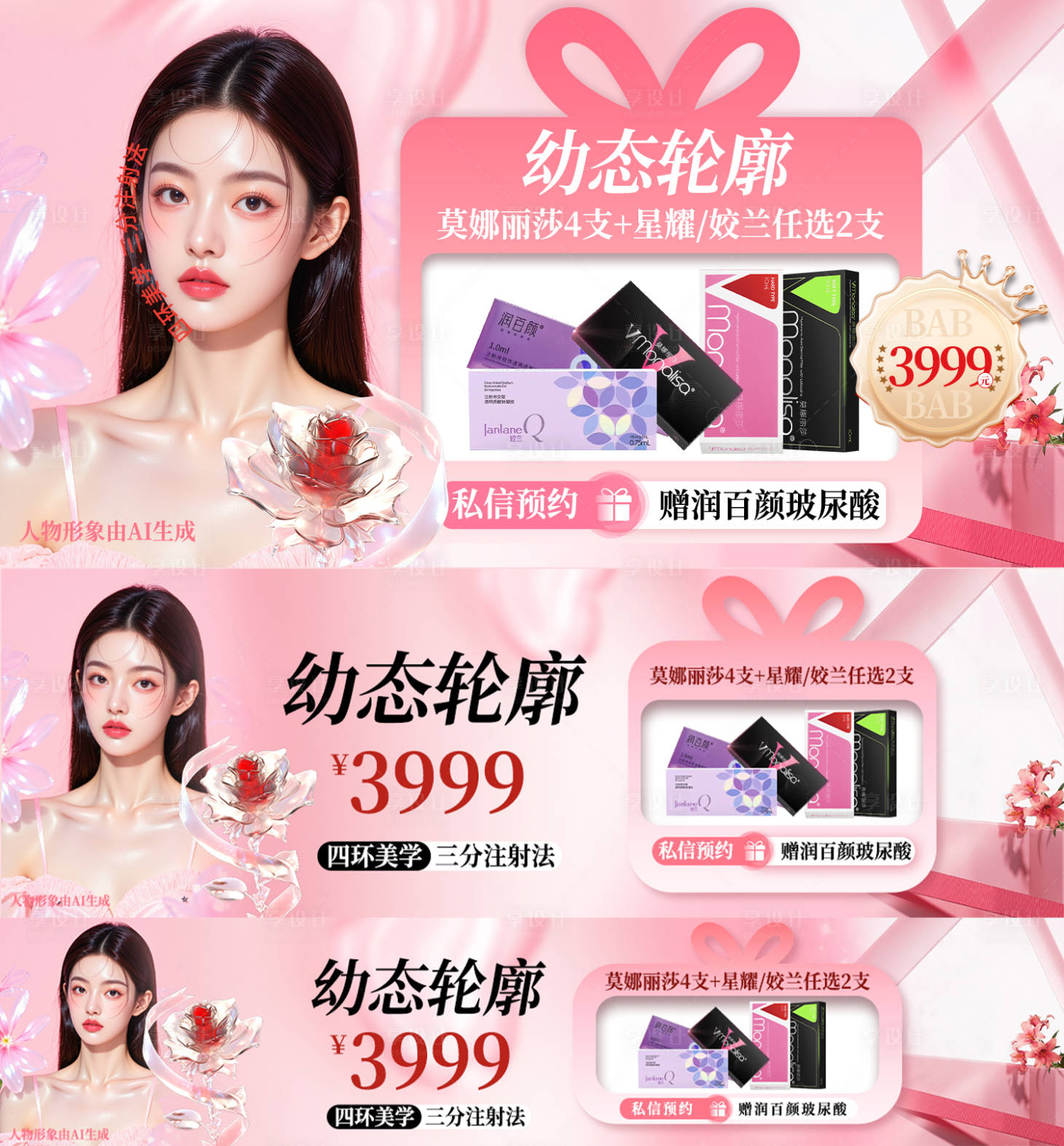 源文件下載【享設計】搜索編號：46060033008642680【醫美幼態輪廓海報】