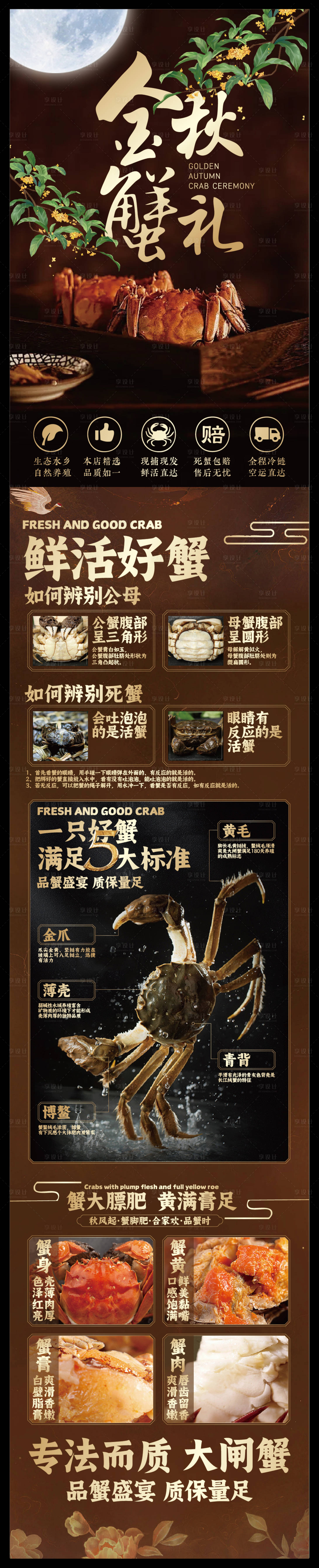 源文件下载【享设计】搜索编号：82470033140551630【金秋大闸蟹长图】