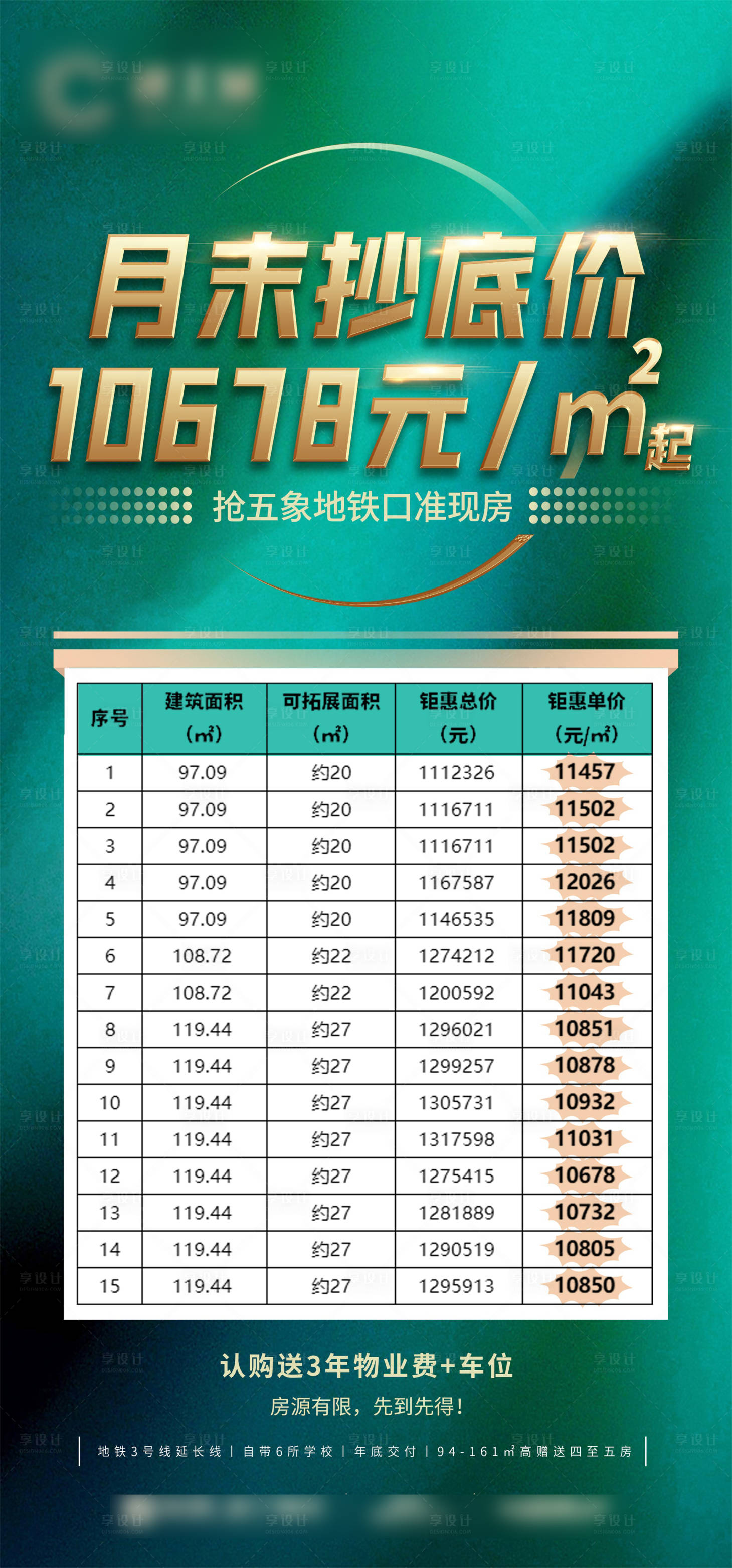 源文件下载【享设计】搜索编号：74490033677024482【渠道绿色特价房大字报】