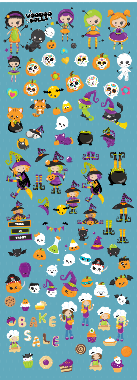 源文件下载【享设计】搜索编号：43930033765739021【万圣节卡通可爱插画贴纸】
