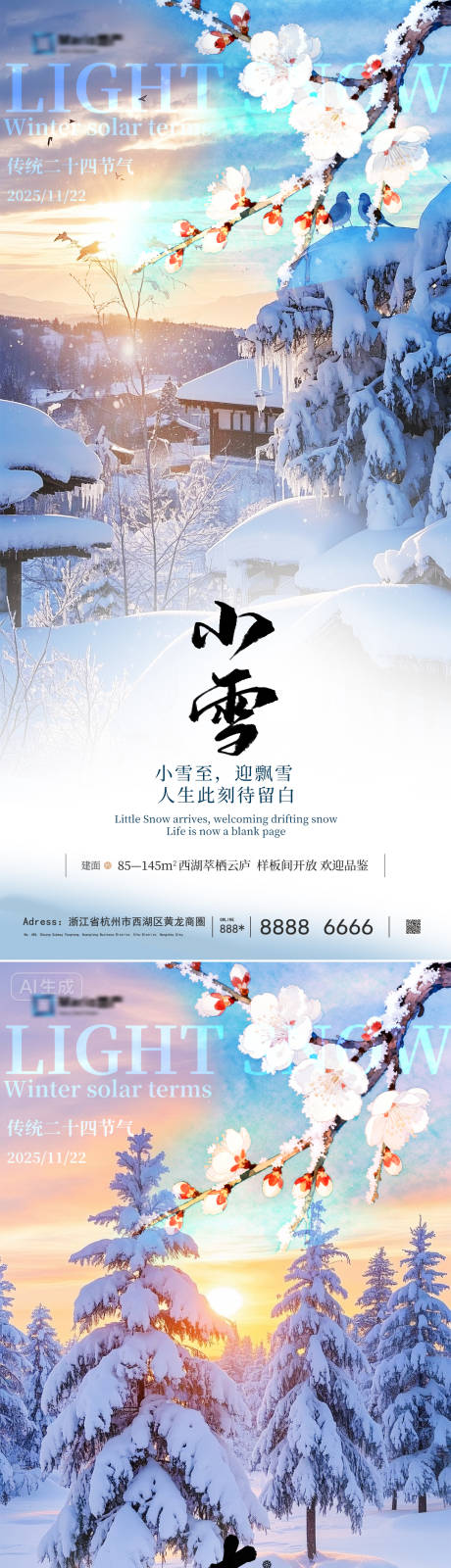 源文件下载【享设计】搜索编号：33590033769289323【小雪海报】