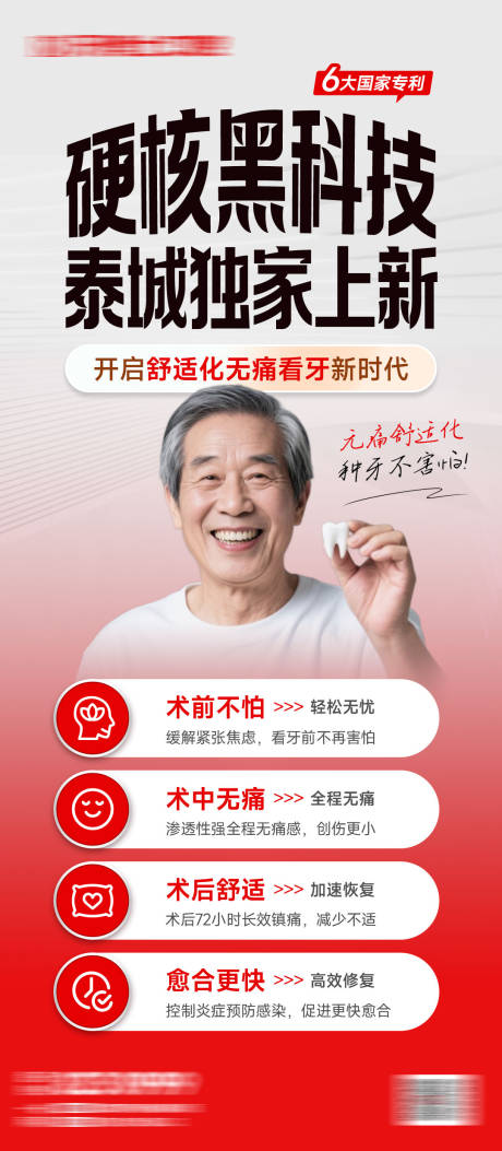 源文件下载【享设计】搜索编号：29720033712476787【口腔种植牙无痛舒适化海报】