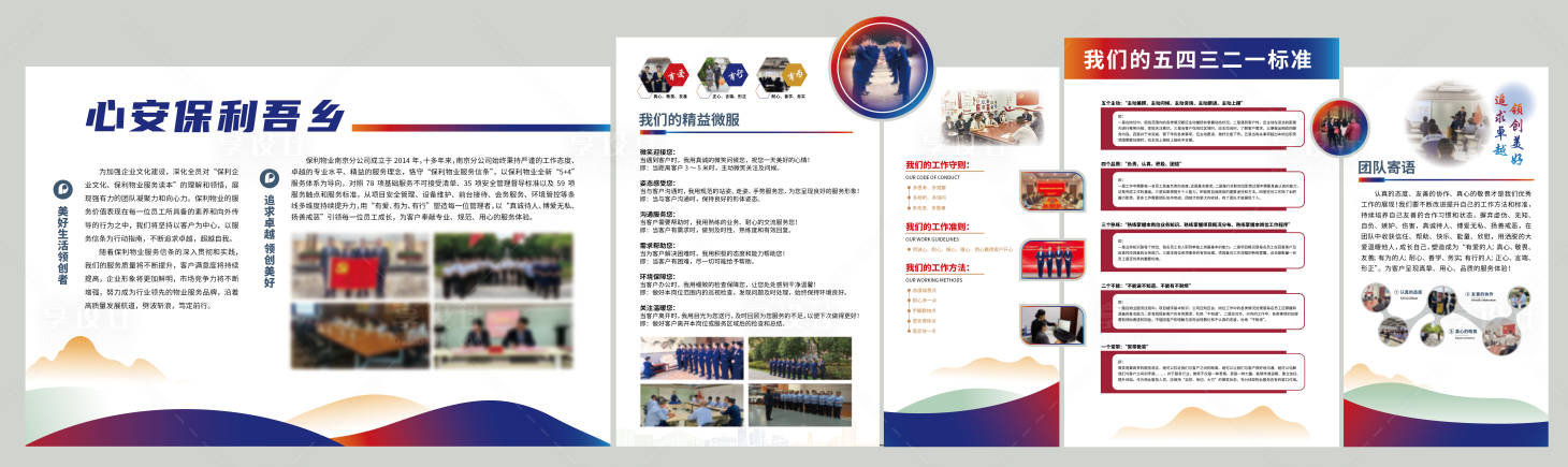 源文件下载【享设计】搜索编号：26930033742888097【物业价值点文化墙背景板】