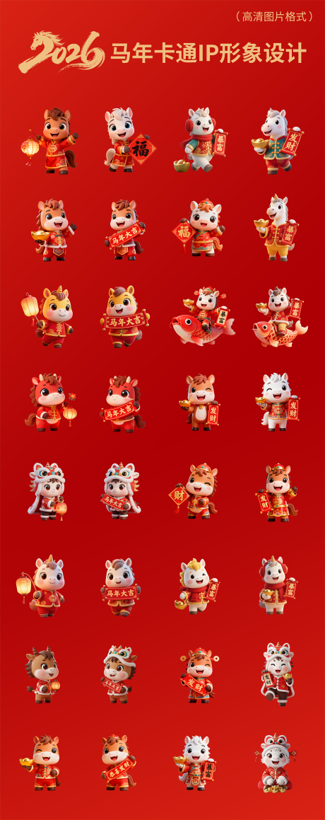 源文件下载【享设计】搜索编号：74690033684251759【2026年马年IP卡通设计】