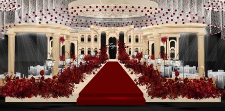 源文件下载【享设计】搜索编号：61210033378662784【红金欧式泡雕婚礼】