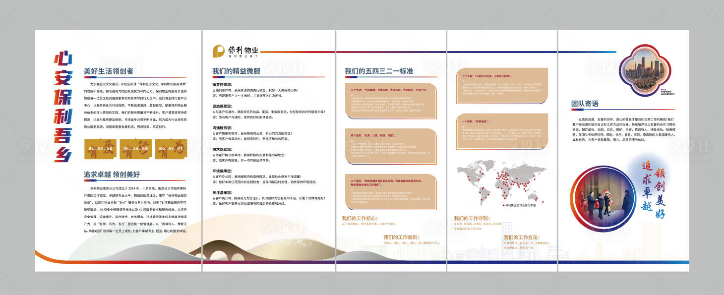 源文件下载【享设计】搜索编号：42330033782347926【物业价值点文化墙背景板】