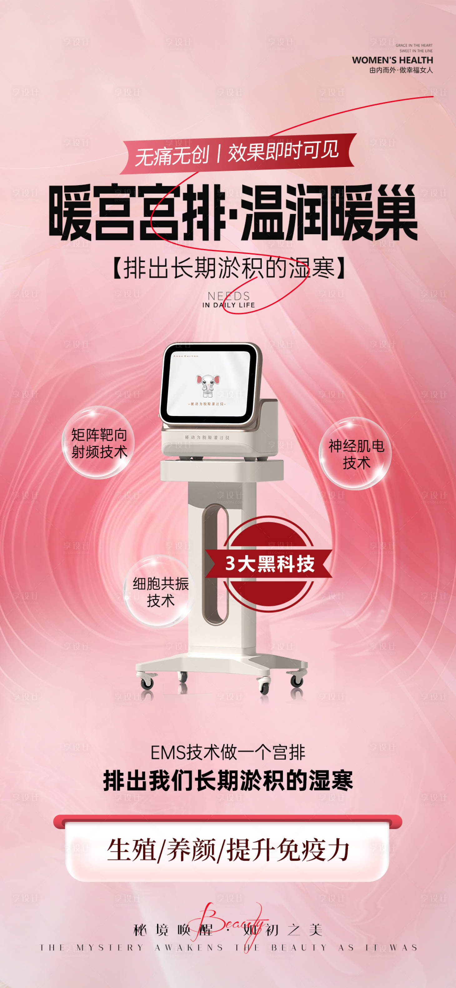 源文件下载【享设计】搜索编号：77420033791236655【医美私密仪器暖宫排毒】