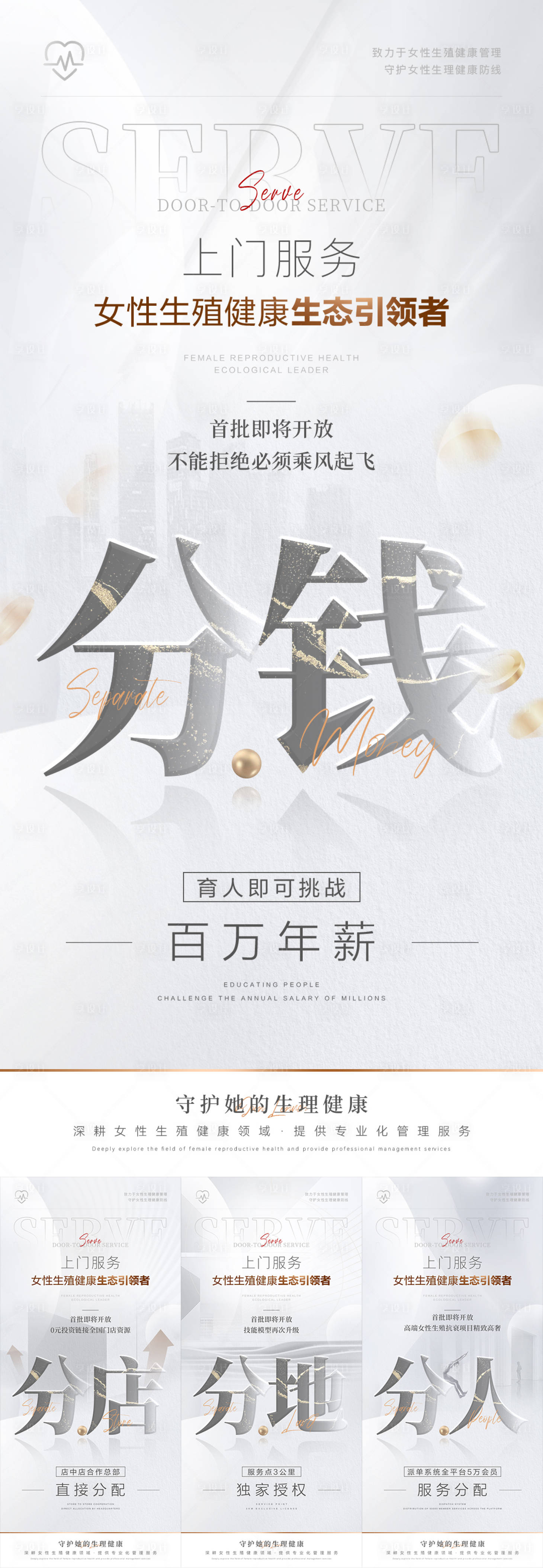 源文件下载【享设计】搜索编号：71020033437014277【女性健康招商海报】