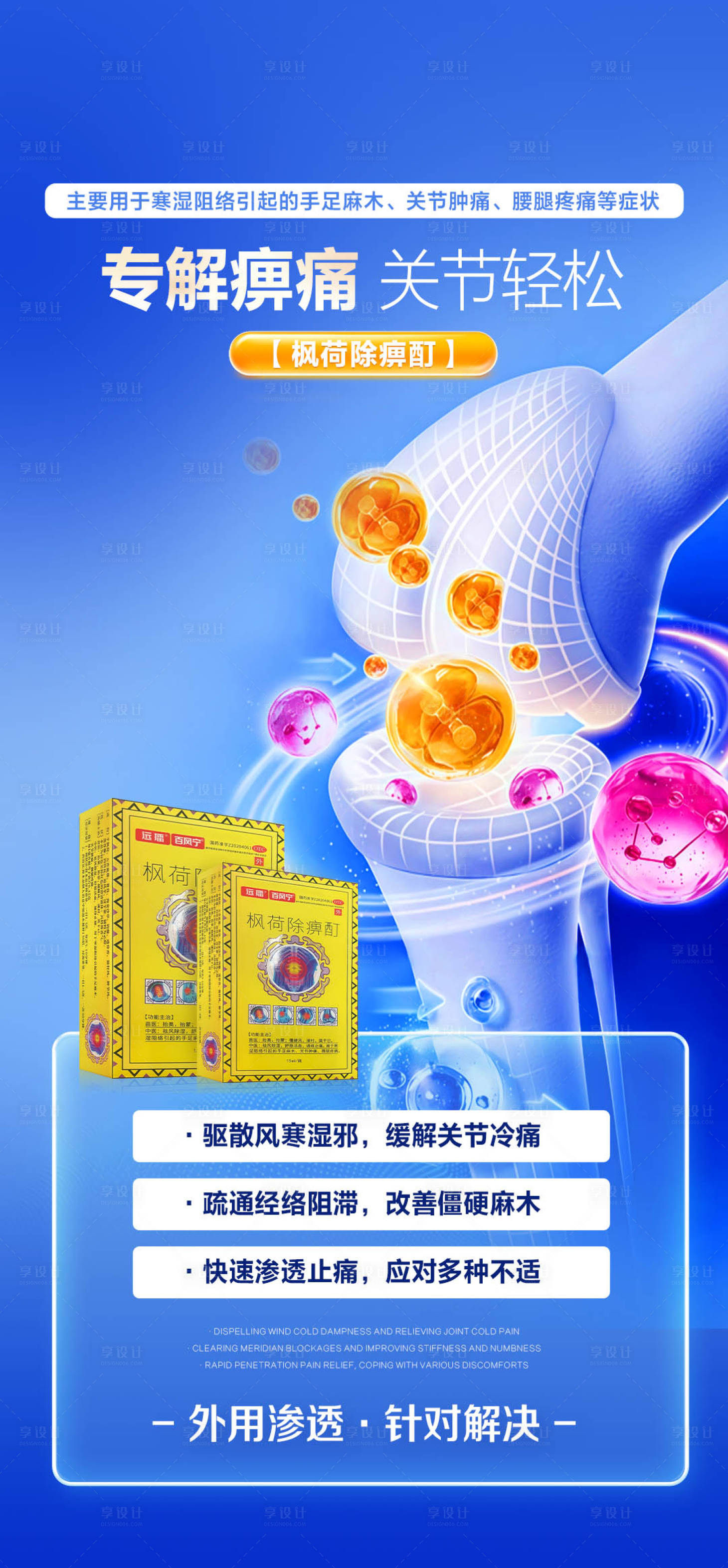 源文件下载【享设计】搜索编号：47510033377732591【骨病产品海报】
