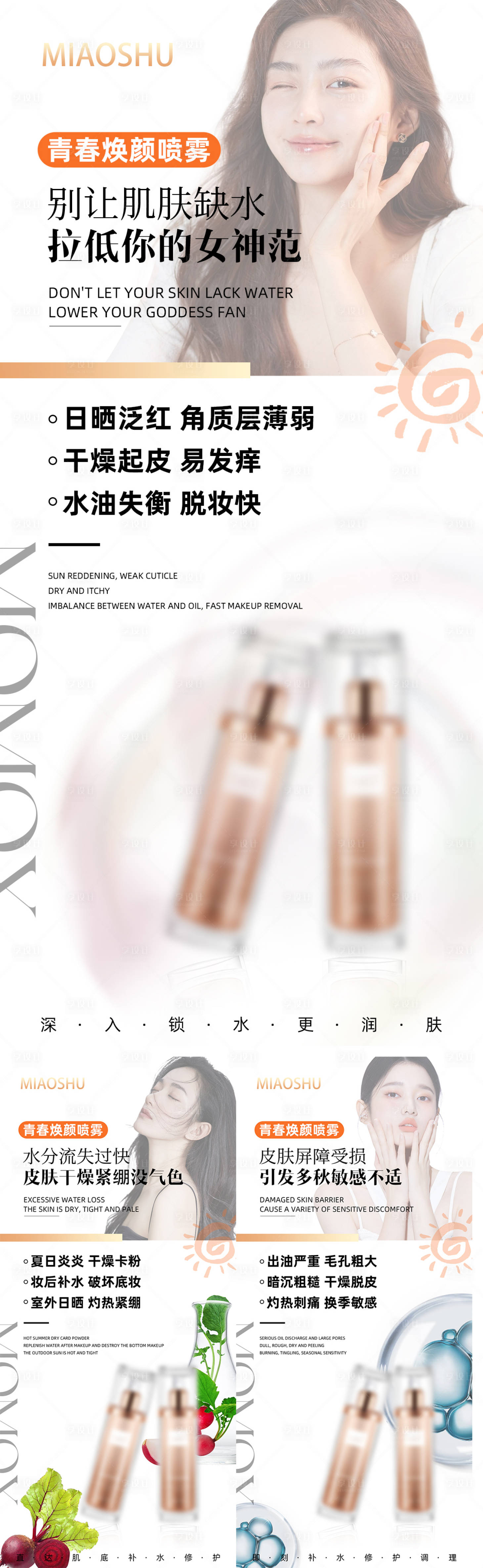 源文件下载【享设计】搜索编号：22240033451295041【医美喷雾产品护肤宣传海报】