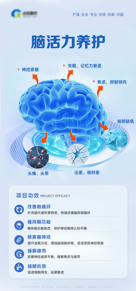 源文件下载【享设计】搜索编号：24190033776415649【医疗医美脑活力养护项目海报】