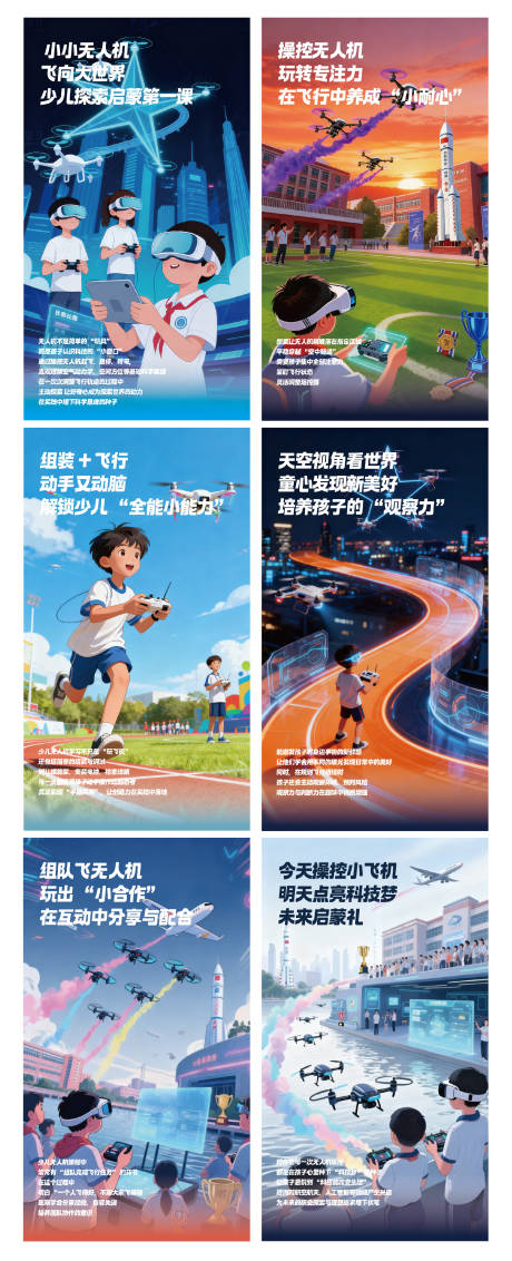 源文件下载【享设计】搜索编号：38580033515926072【少儿无人机比赛系列海报】