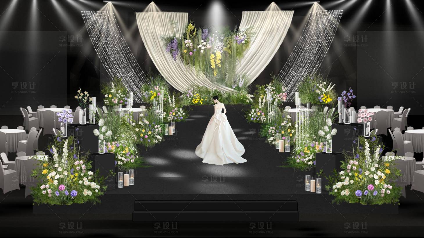 源文件下载【享设计】搜索编号：31160033378832269【香槟色韩式效果图】