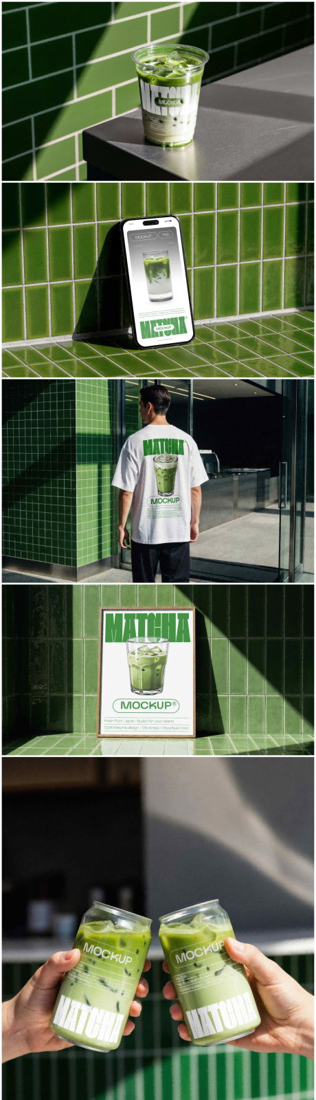 源文件下载【享设计】搜索编号：52310033690212039【绿色咖啡品牌样机展示效果图合集2】