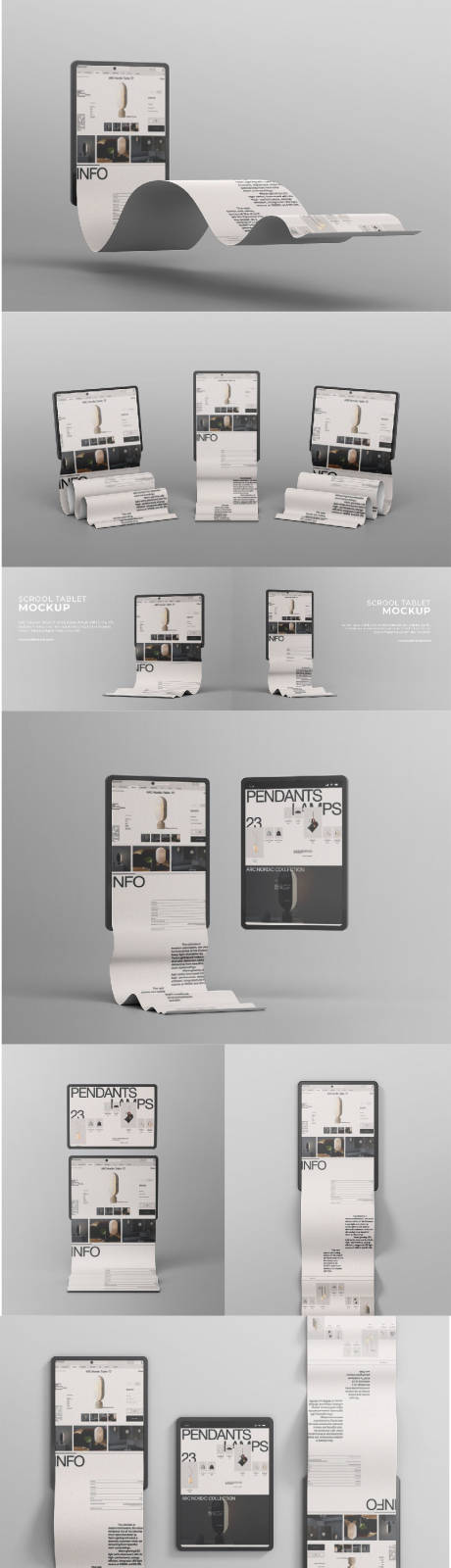 源文件下载【享设计】搜索编号：18710033699347762【作品集手机iPad长屏展示效果图样机】