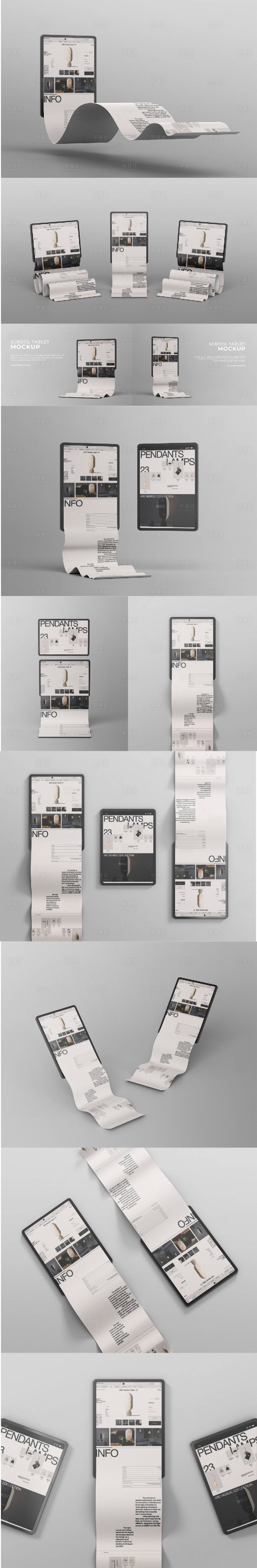 源文件下载【享设计】搜索编号：18710033699347762【作品集手机iPad长屏展示效果图样机】