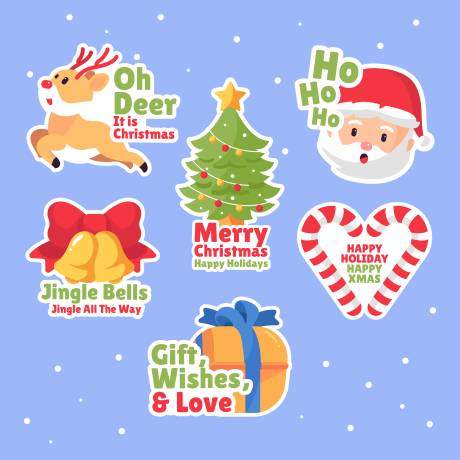 源文件下载【享设计】搜索编号：87630033777993147【圣诞贴纸】