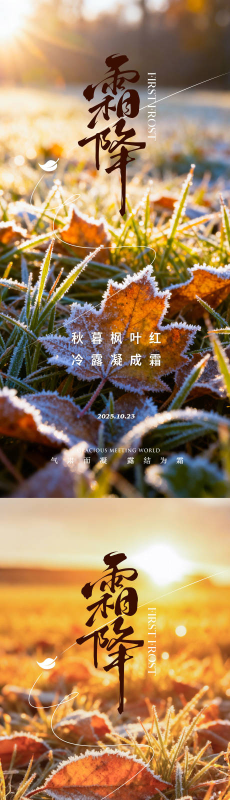 源文件下载【享设计】搜索编号：29000033417821051【霜降节气海报】