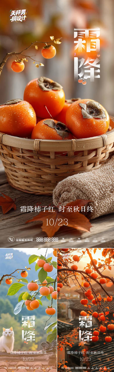 源文件下载【享设计】搜索编号：38520033569268760【霜降节气海报】