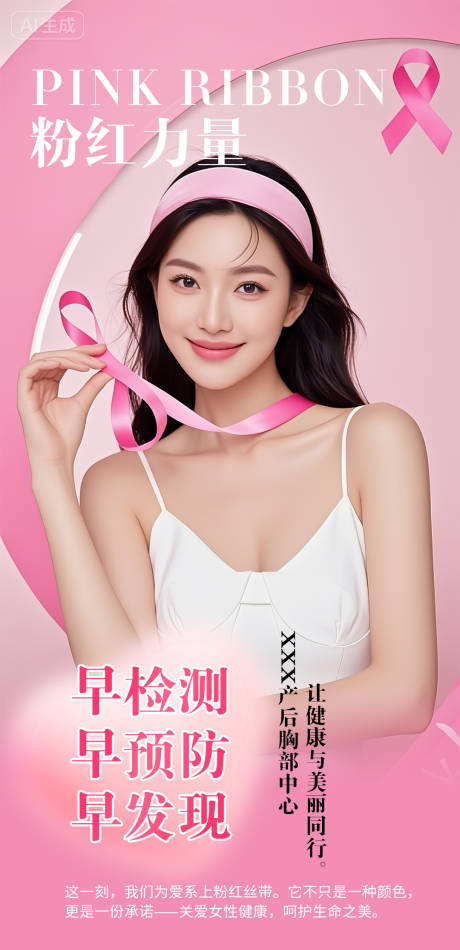 源文件下载【享设计】搜索编号：79090033610402212【十月粉红丝带活动海报】