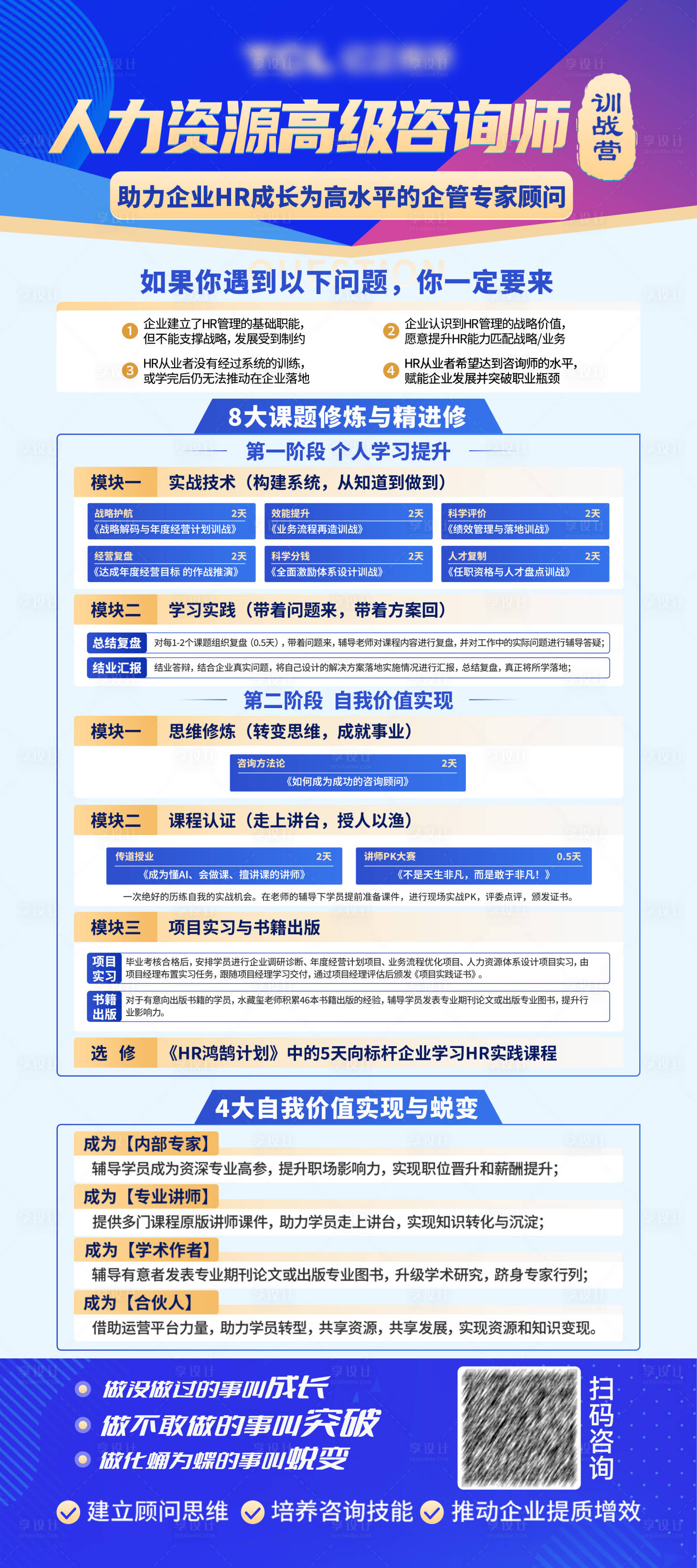 源文件下载【享设计】搜索编号：79970033545914348【人力资源高级咨询师海报】