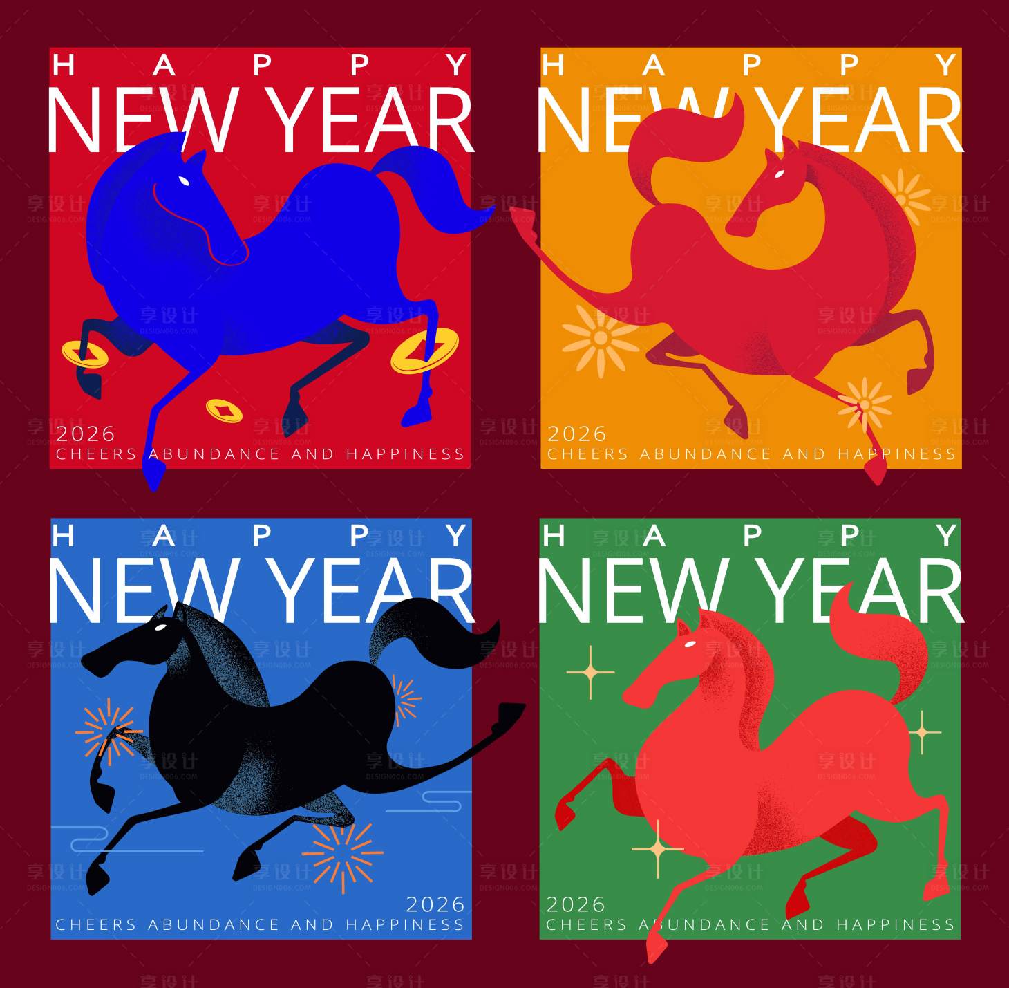 源文件下载【享设计】搜索编号：63980033408852164【2026马年红包设计】