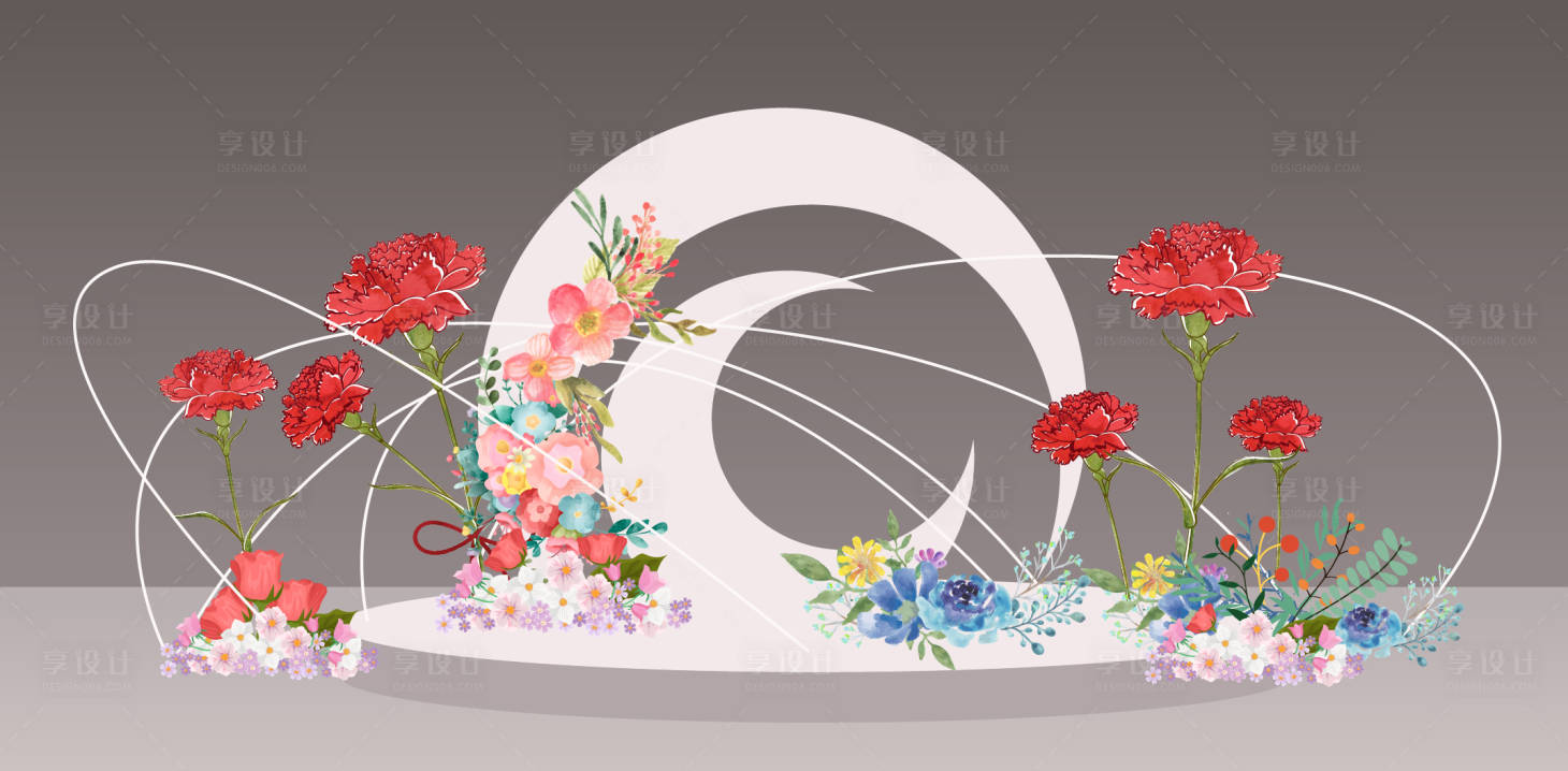 源文件下载【享设计】搜索编号：40960033805957717【鲜花舞台美陈】