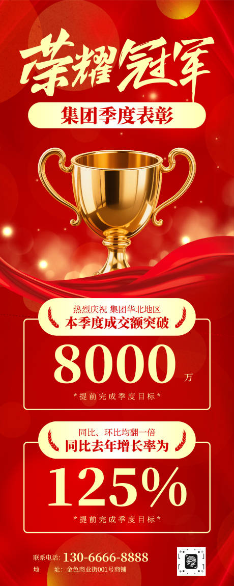 源文件下载【享设计】搜索编号：52270033594027575【业绩喜报捷报荣誉激励长图】