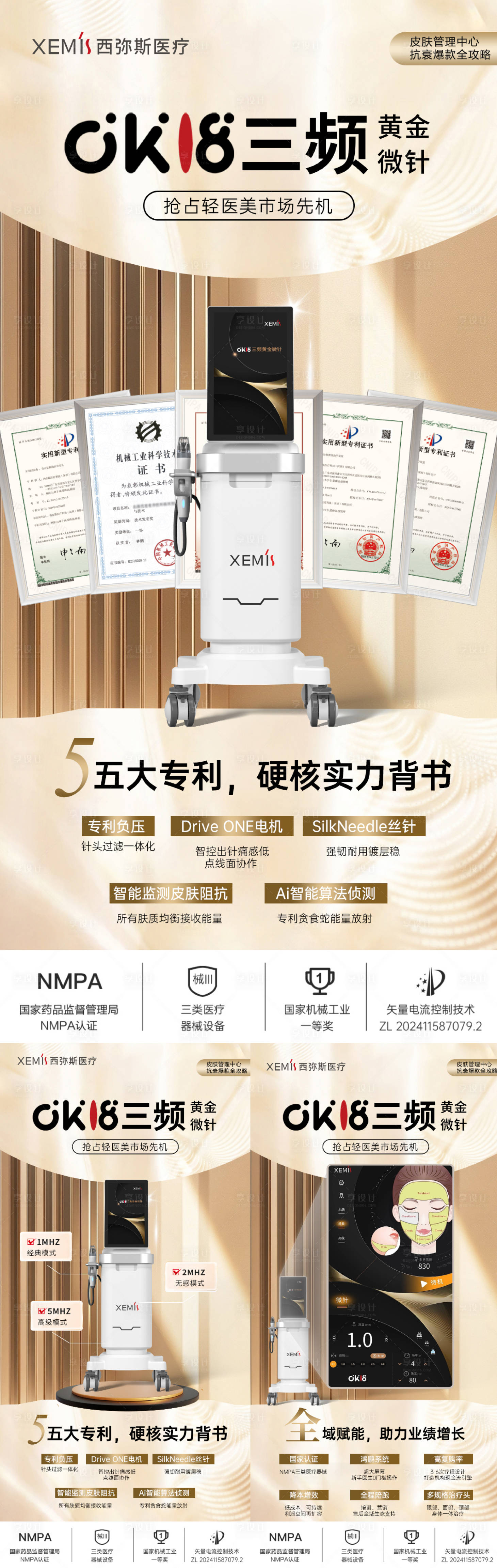 源文件下载【享设计】搜索编号：28580033659393816【黄金微针医美系列】