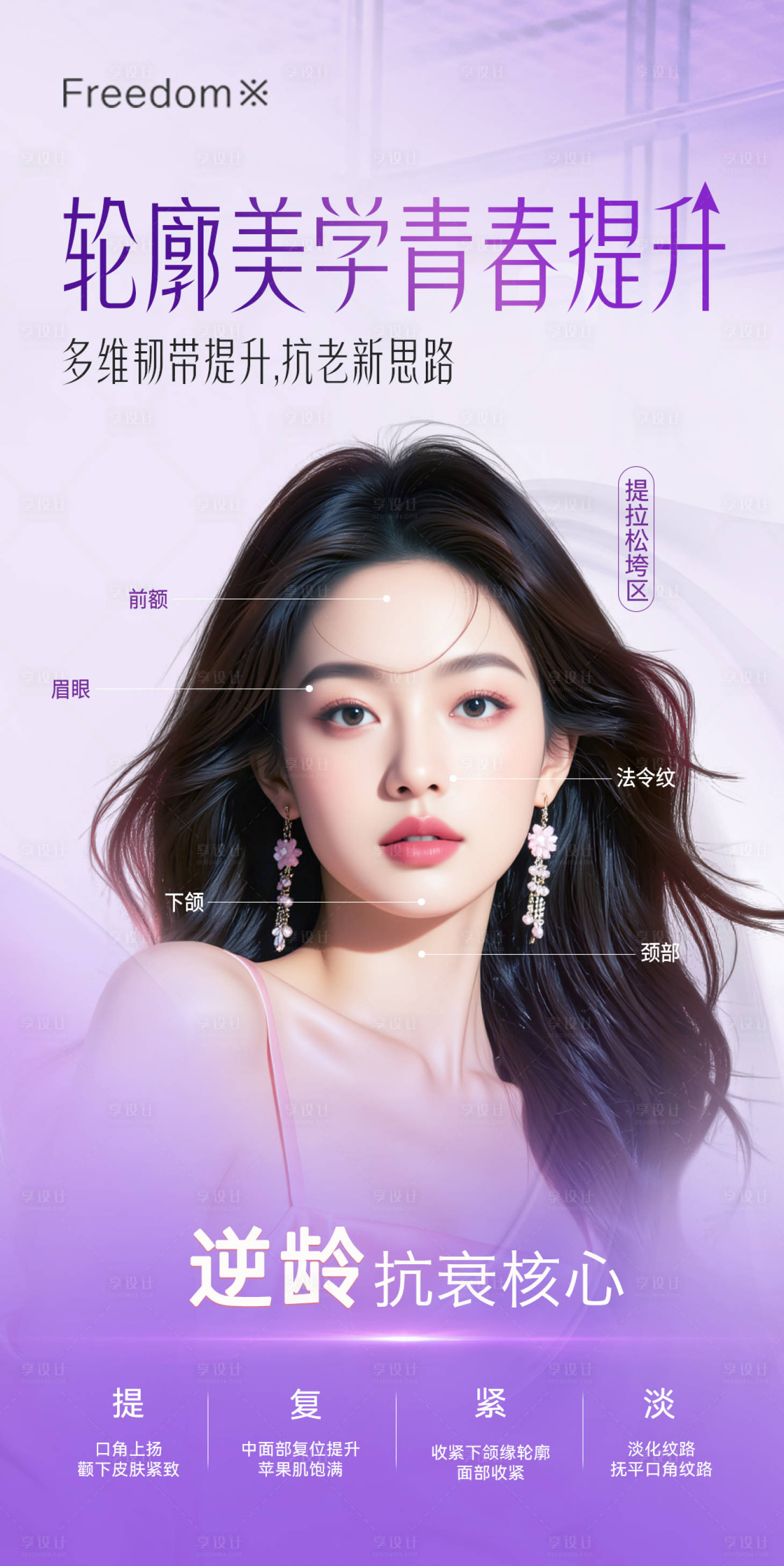 源文件下载【享设计】搜索编号：63750033706139118【医美轮廓提升海报】