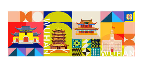 源文件下载【享设计】搜索编号：63440033780047855【武汉城市海报展板】