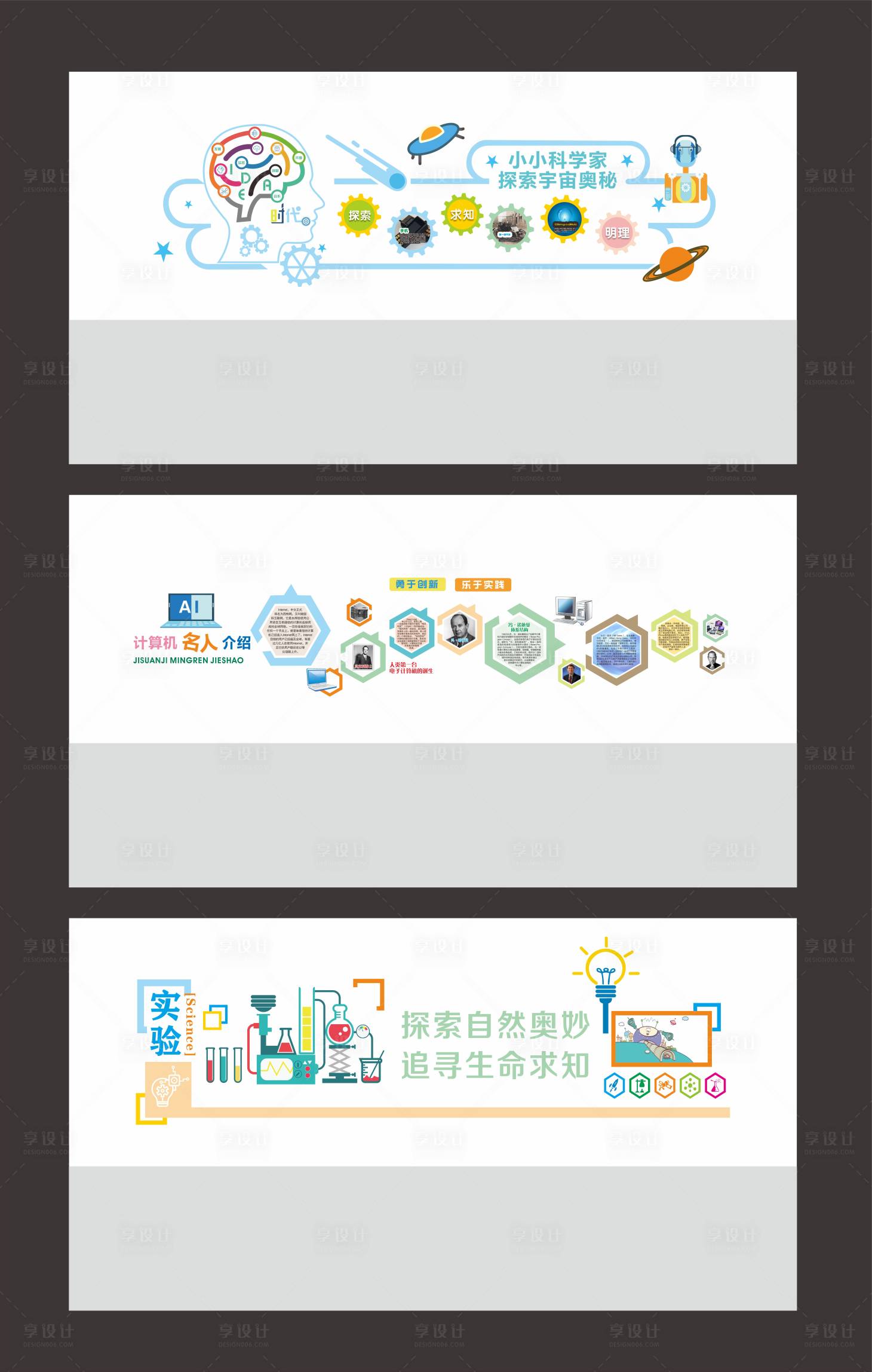 源文件下载【享设计】搜索编号：64350033425546380【科学家实验室文化墙】