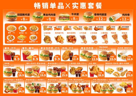 源文件下载【享设计】搜索编号：74810033700944063【汉堡炸鸡菜单】