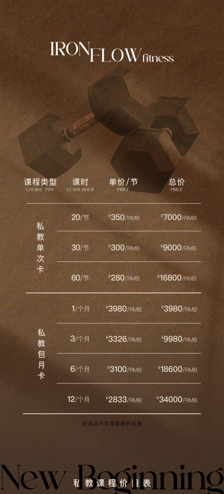 源文件下载【享设计】搜索编号：68630033609943852【健身价格表海报】